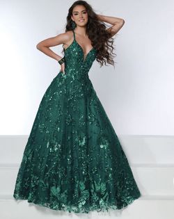Style 20117 2 Cute by J Michaels Green Size 10 Jewelled Sweet Sixteen Sweet 16 Ball gown on Queenly