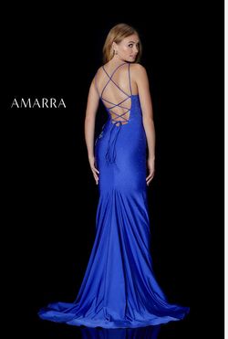 Style 87341 Amarra Blue Size 10 Cut Out Floor Length Straight Dress on Queenly