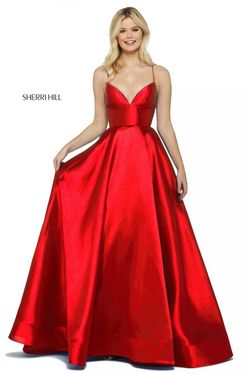 Sherri Hill Red Size 0 Wedding Guest Appearance Black Tie Floor Length A-line Dress on Queenly