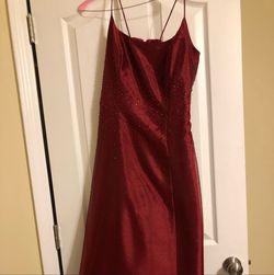 Jas Lene Red Size 4 Military Shiny Floor Length A-line Dress on Queenly