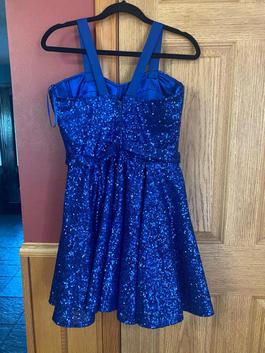 Jovani Blue Size 6 Midi $300 Cocktail Dress on Queenly
