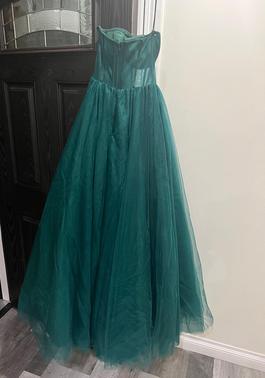 Bicici & Coty Green Size 4 Bicici And Coty Bustier Sheer Ball gown on Queenly