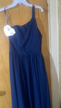 Alfred Angelo Blue Size 6 Navy Military A-line Dress on Queenly