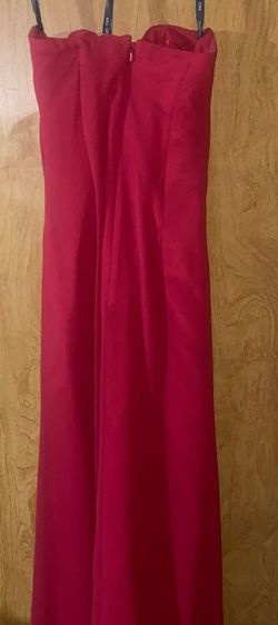 Bill Levkoff Red Size 2 Floor Length Strapless Side slit Dress on Queenly