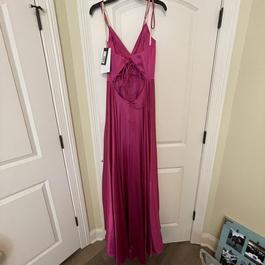 Faviana Hot Pink Size 6 Wedding Guest Corset Silk A-line Dress on Queenly