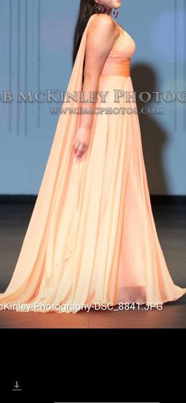 Sherri Hill Orange Size 8 Cape Prom Train Dress on Queenly