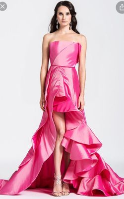 Ashley Lauren Hot Pink Size 4 50 Off Strapless 70 Off Side slit Dress on Queenly