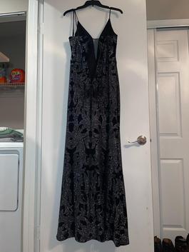 Betsy and Adam Black Tie Size 8 Floor Length Jersey Straight Dress on Queenly