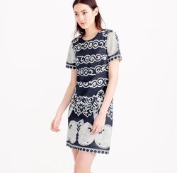 J. Crew Multicolor Size 0 Euphoria Navy Blue Cocktail Dress on Queenly