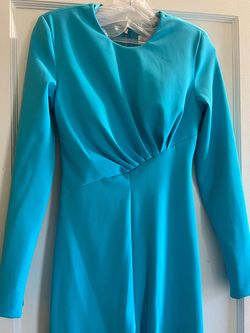 Ashley Lauren Blue Size 4 Office Sleeves Jumpsuit Dress on Queenly