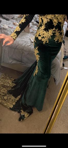 Velvet Green mermaid dress Green Size 4 $300 Mermaid Dress on Queenly