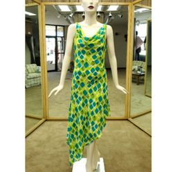 BCBGMaxAzria Green Size 10 Floor Length Print Tulle Straight Dress on Queenly