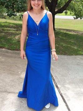 Terani Couture Blue Size 4 $300 Polyester Military Mermaid Dress on Queenly
