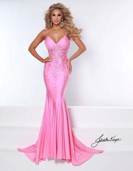 Johnathan Kayne Pink Size 2 Corset Floor Length Mermaid Dress on Queenly