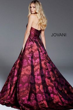 Jovani Red Size 14 Strapless Train Sweetheart A-line Dress on Queenly