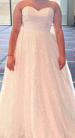 Sherri Hill White Size 8 Strapless Wedding Cut Out Bridgerton Ball gown on Queenly