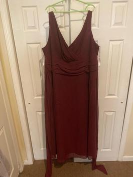 David's Bridal Red Size 26 $300 Bridesmaid Straight Dress on Queenly