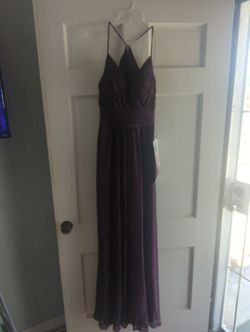 Style 21664 MoriLee Purple Size 4 $300 21664 Military A-line Dress on Queenly