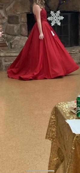 Sherri Hill Red Size 6 $300 Short Height Ball gown on Queenly