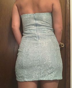 sequin hearts Blue Size 10 Euphoria $300 Cocktail Dress on Queenly