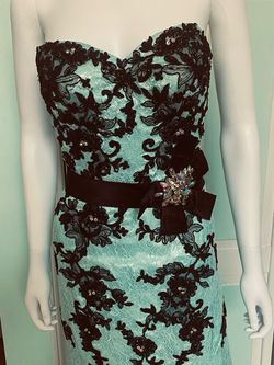 SLK Blue Size 4 70 Off Teal Corset Sequin Mermaid Dress on Queenly