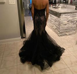 CUSTOM Black Size 00 Floor Length Sequin Ball gown on Queenly