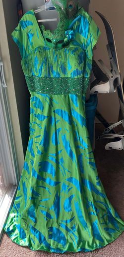 Cassandra Stone 2 Multicolor Size 18 Jewelled Sequined Sequin 50 Off Floor Length Straight Dress on Queenly