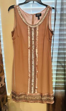 Adrianna papell Nude Size 6 Straight Dress on Queenly