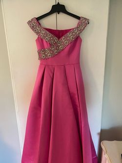 Ashley Lauren Pink Size 6 Pageant A-line Train Dress on Queenly