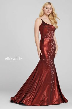 Ellie Wilde Red Size 0 Burgundy Mermaid Dress on Queenly