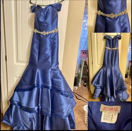 Jovani Royal Blue Size 4 Floor Length $300 Mermaid Dress on Queenly