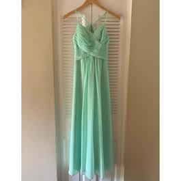 Azazie Green Size 0 $300 Military Floor Length A-line Dress on Queenly