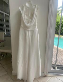 EDEN BRIDALS White Size 10 Military 50 Off Floor Length Straight Dress on Queenly