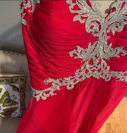 La Femme Pink Size 8 Jewelled Sequin Floor Length A-line Dress on Queenly