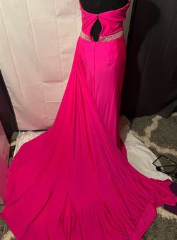 Sherri Hill Pink Size 4 Military Belt Straight Dress on Queenly