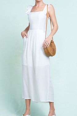 Style MLP4140 La Miel White Size 6 Bridal Shower Bachelorette Jumpsuit Dress on Queenly