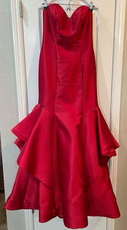 MoriLee Red Size 10 Floor Length 50 Off Mermaid Dress on Queenly