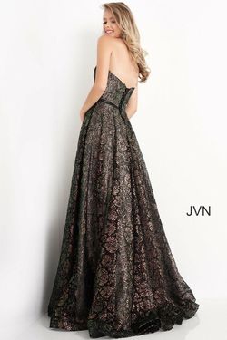 Jovani Multicolor Size 8 Floor Length Sheer A-line Dress on Queenly