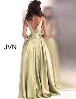Jovani Gold Size 0 Floor Length Shiny Ball gown on Queenly