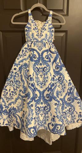 Sherri Hill Blue Size 0 Mini Girls Size Ball gown on Queenly