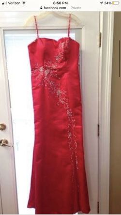 Fire and Ice Red Size 16 Side slit Dress on Queenly