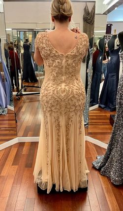 Primavera Gold Size 12 Plus Size Homecoming Mermaid Straight Dress on Queenly
