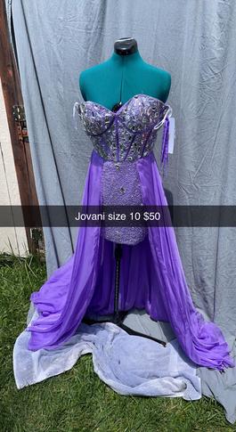Jovani Purple Size 10 Military 50 Off 70 Off Black Tie A-line Dress on Queenly