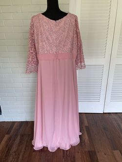 Magic Formals Moms Pink Size 22 Bridesmaid Jewelled Lace A-line Dress on Queenly