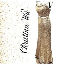 Christina Wu Gold Size 2 Military Floor Length 70 Off Straight Dress on Queenly
