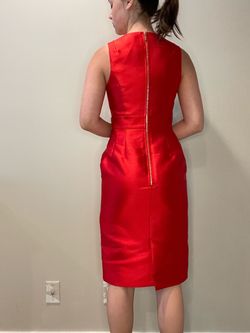 Mac Duggal Red Size 4 Belt Cocktail Dress on Queenly