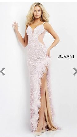 Jovani Purple Size 2 Floor Length Prom Side slit Dress on Queenly