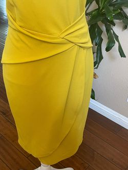 Yellow Size 10 Straight Dress on Queenly