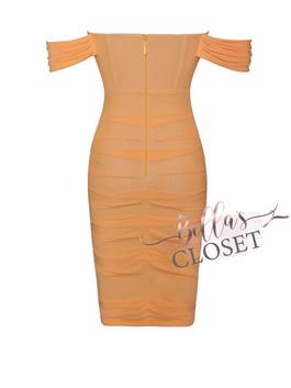 Miss Circle Orange Size 4 Floor Length Midi Cocktail Dress on Queenly
