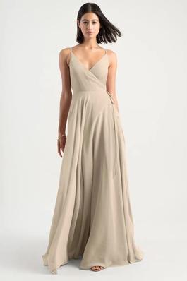 Jenny Yoo Nude Size 18 Prom A-line Dress on Queenly